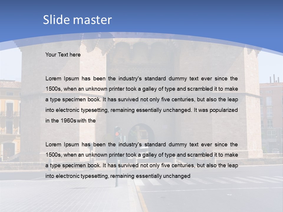 Medieval Twin-Towered Gates Torres De Serranos - Valencia, Spain PowerPoint Template