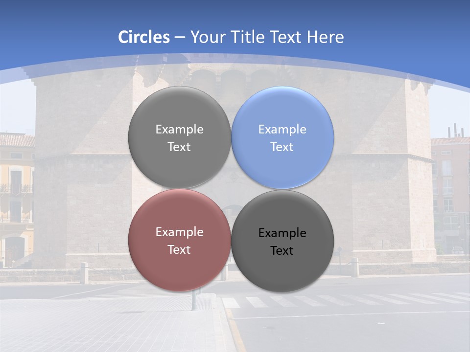 Medieval Twin-Towered Gates Torres De Serranos - Valencia, Spain PowerPoint Template