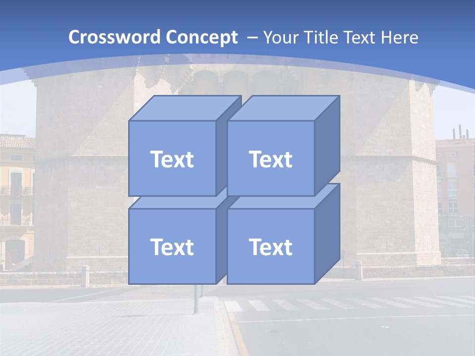 Medieval Twin-Towered Gates Torres De Serranos - Valencia, Spain PowerPoint Template