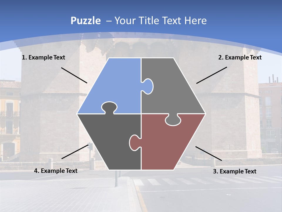 Medieval Twin-Towered Gates Torres De Serranos - Valencia, Spain PowerPoint Template