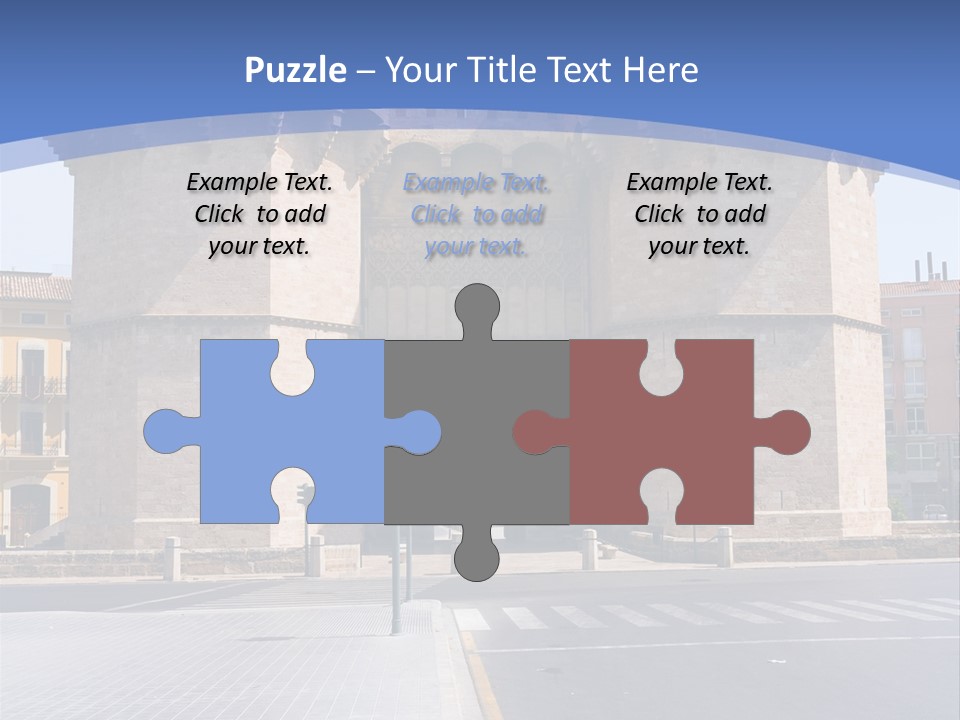 Medieval Twin-Towered Gates Torres De Serranos - Valencia, Spain PowerPoint Template