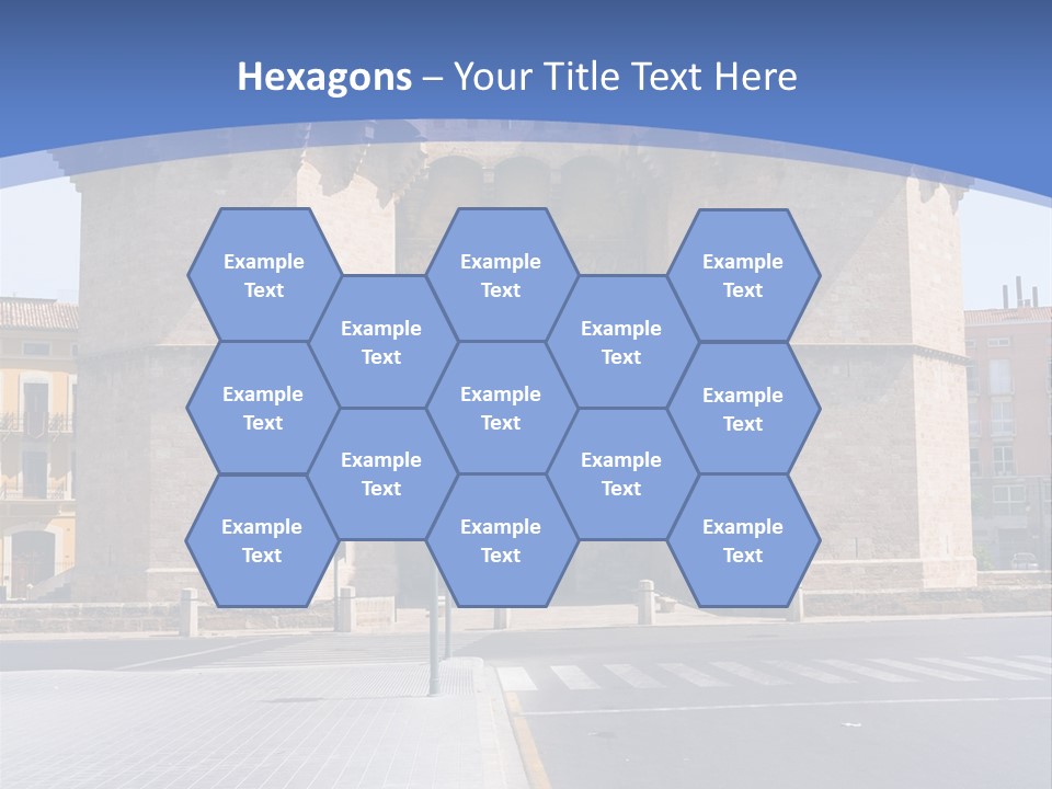 Medieval Twin-Towered Gates Torres De Serranos - Valencia, Spain PowerPoint Template