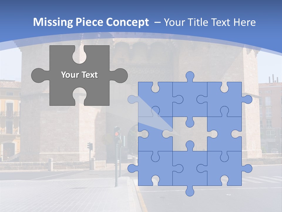 Medieval Twin-Towered Gates Torres De Serranos - Valencia, Spain PowerPoint Template