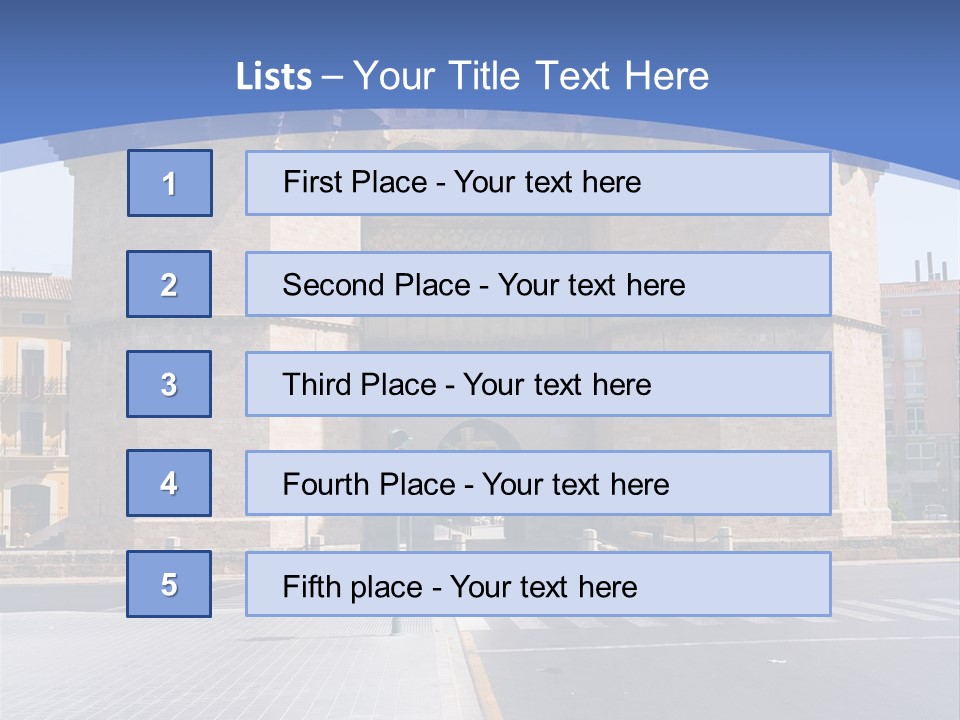 Medieval Twin-Towered Gates Torres De Serranos - Valencia, Spain PowerPoint Template