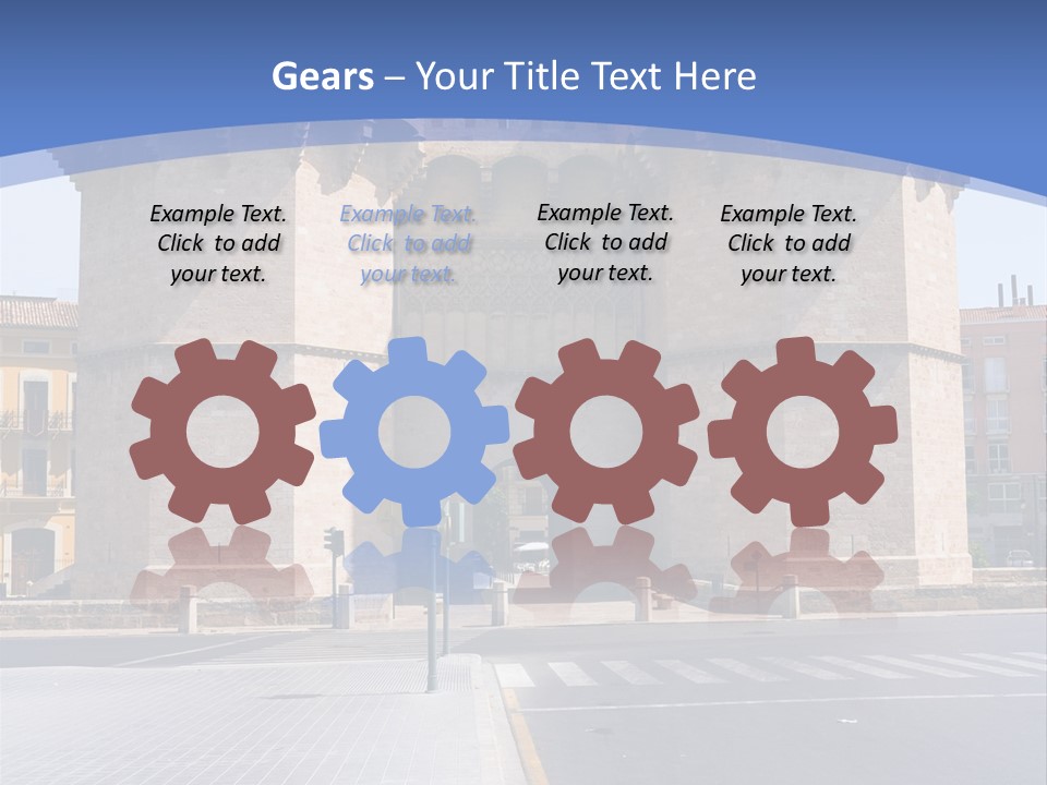 Medieval Twin-Towered Gates Torres De Serranos - Valencia, Spain PowerPoint Template