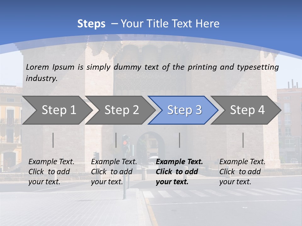 Medieval Twin-Towered Gates Torres De Serranos - Valencia, Spain PowerPoint Template