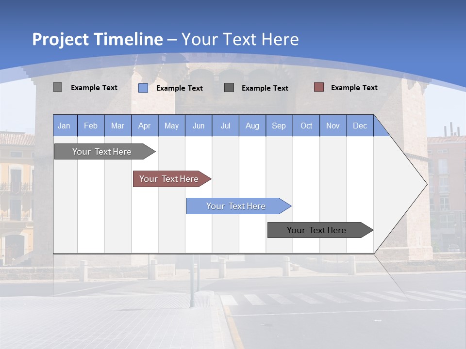 Medieval Twin-Towered Gates Torres De Serranos - Valencia, Spain PowerPoint Template