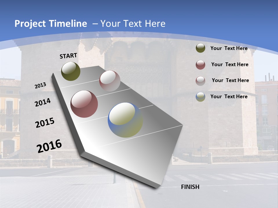 Medieval Twin-Towered Gates Torres De Serranos - Valencia, Spain PowerPoint Template
