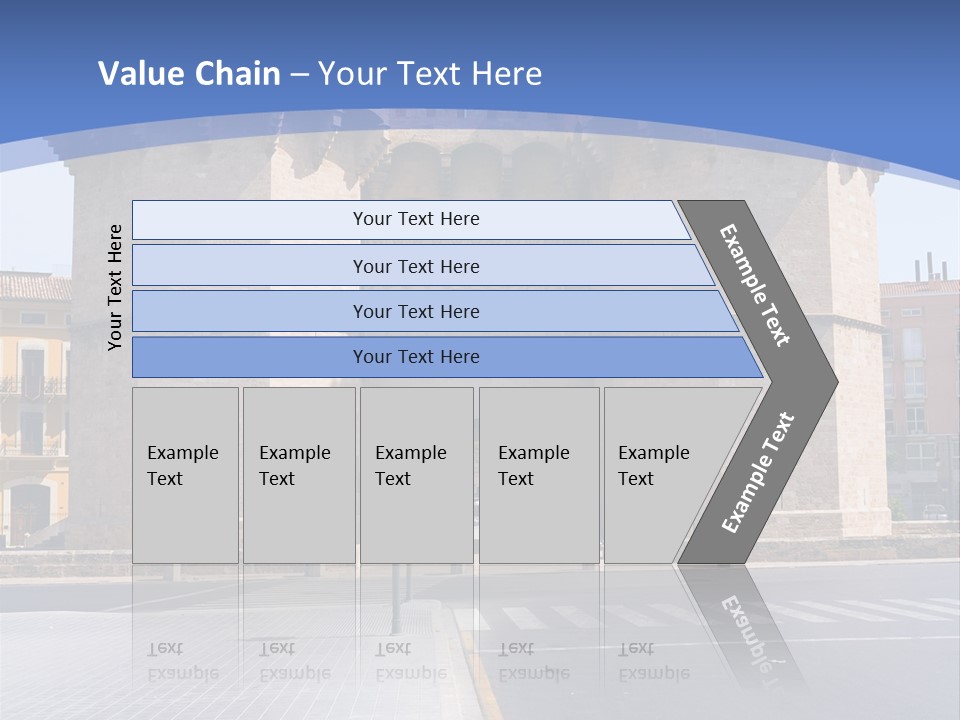 Medieval Twin-Towered Gates Torres De Serranos - Valencia, Spain PowerPoint Template
