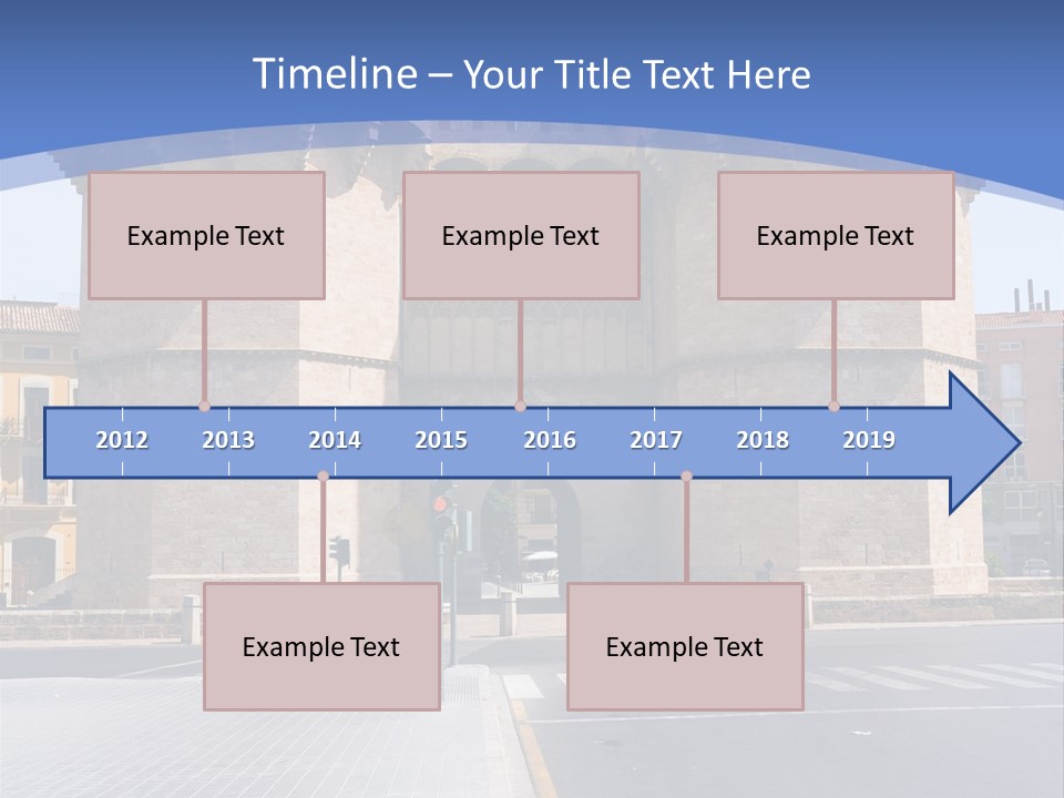 Medieval Twin-Towered Gates Torres De Serranos - Valencia, Spain PowerPoint Template