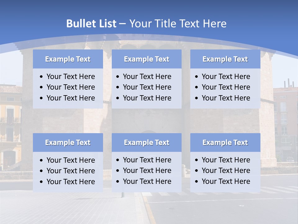 Medieval Twin-Towered Gates Torres De Serranos - Valencia, Spain PowerPoint Template