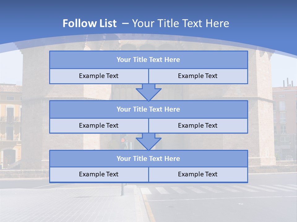 Medieval Twin-Towered Gates Torres De Serranos - Valencia, Spain PowerPoint Template
