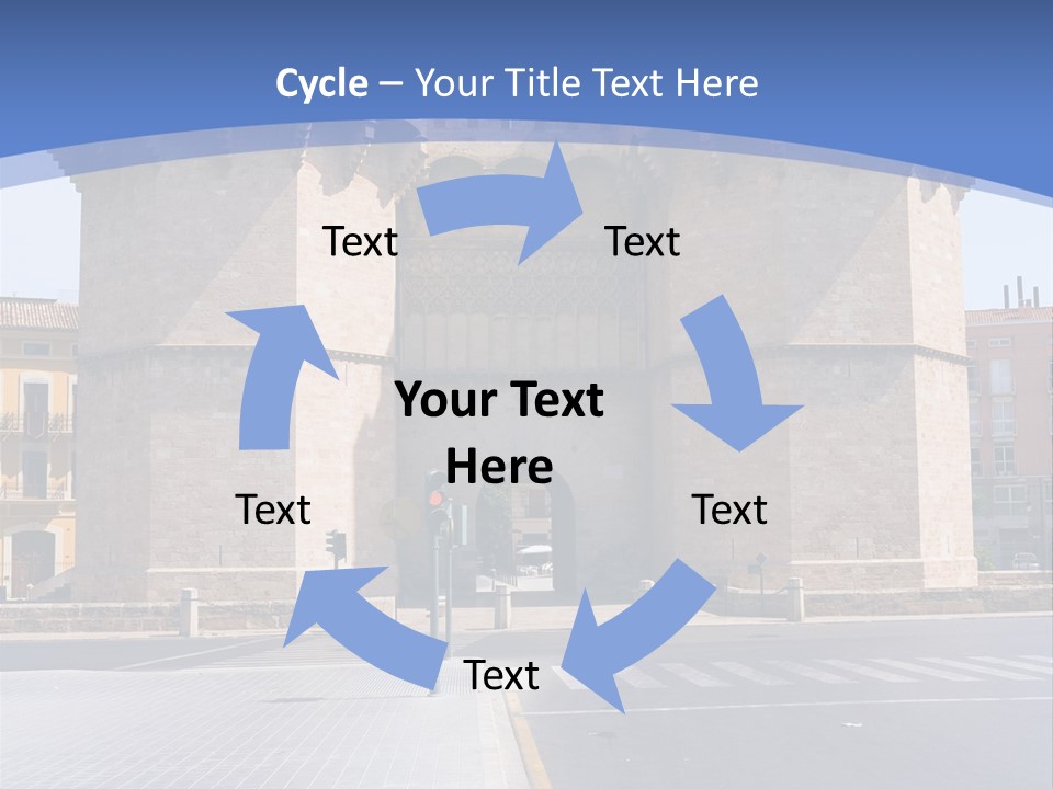 Medieval Twin-Towered Gates Torres De Serranos - Valencia, Spain PowerPoint Template
