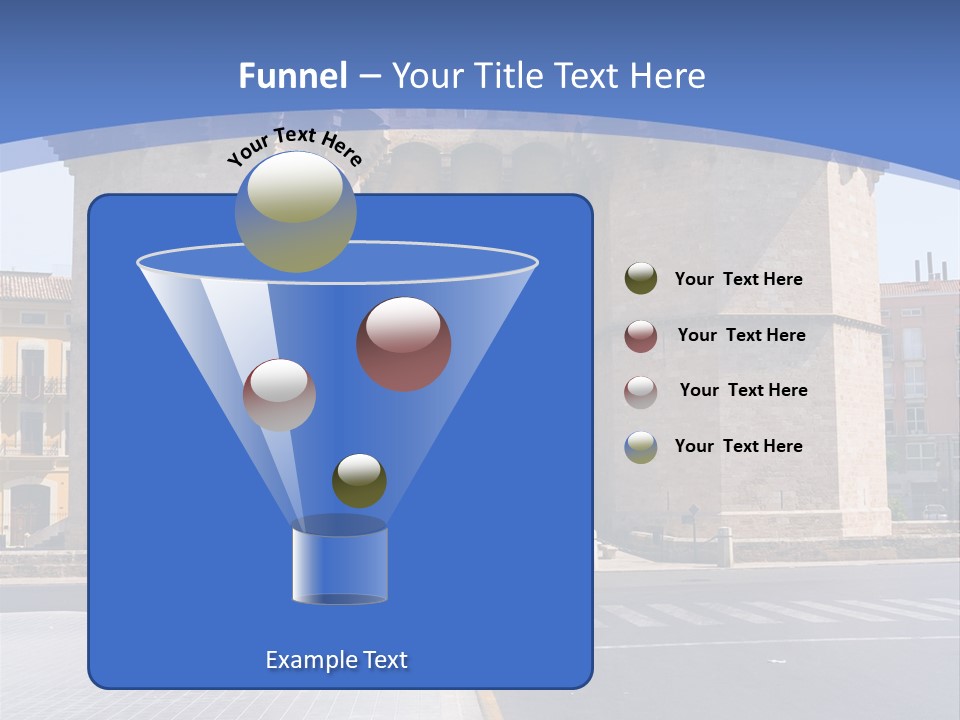 Medieval Twin-Towered Gates Torres De Serranos - Valencia, Spain PowerPoint Template