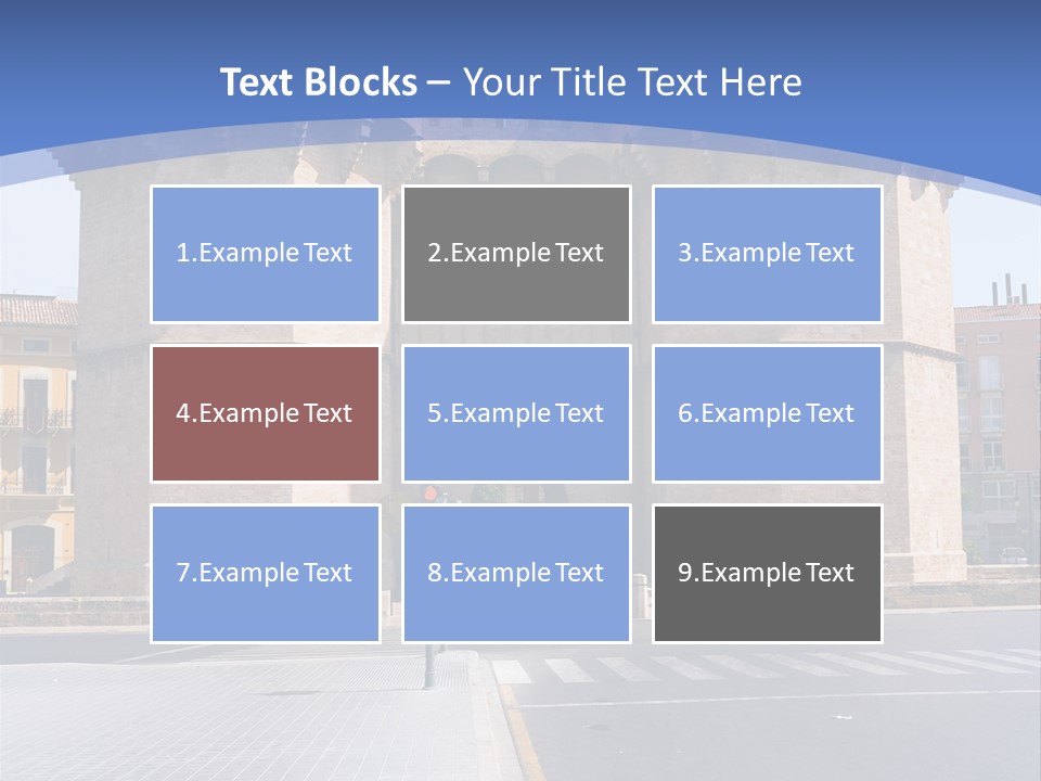 Medieval Twin-Towered Gates Torres De Serranos - Valencia, Spain PowerPoint Template