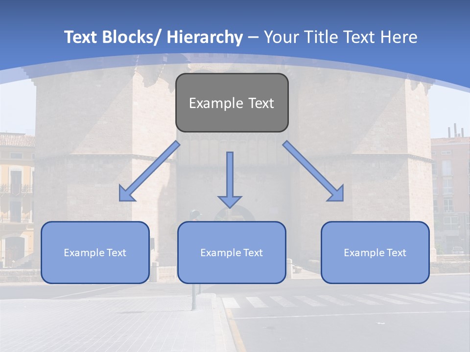 Medieval Twin-Towered Gates Torres De Serranos - Valencia, Spain PowerPoint Template