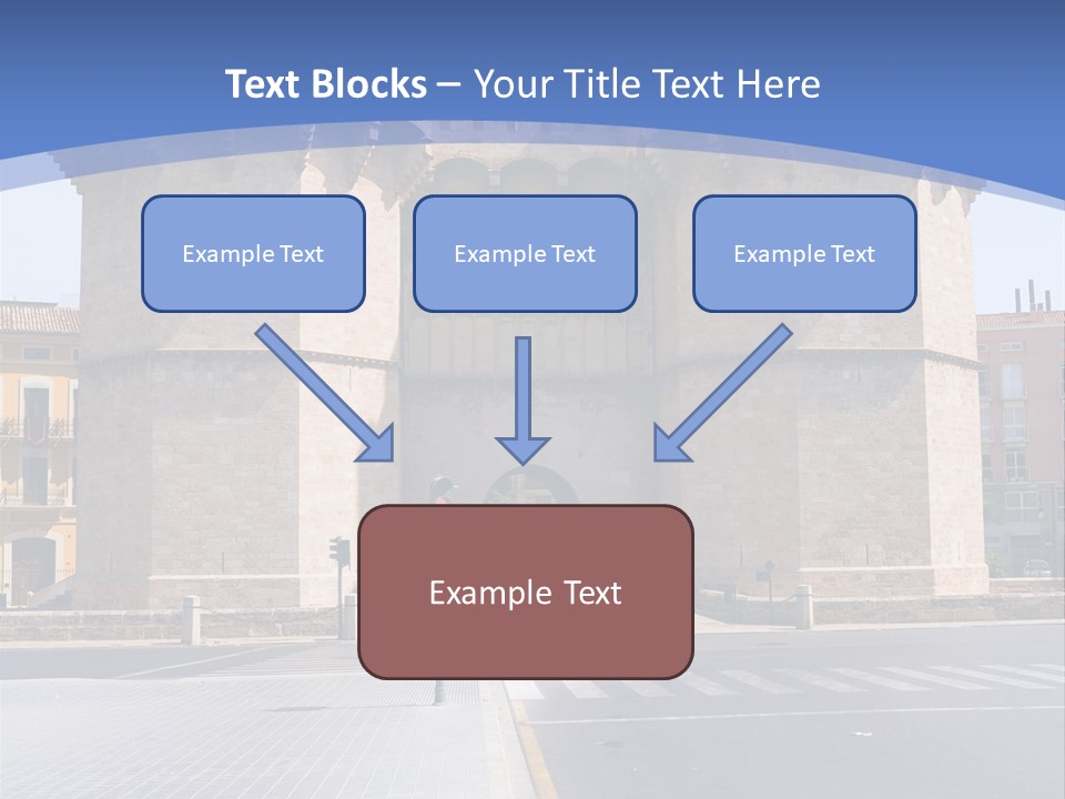 Medieval Twin-Towered Gates Torres De Serranos - Valencia, Spain PowerPoint Template
