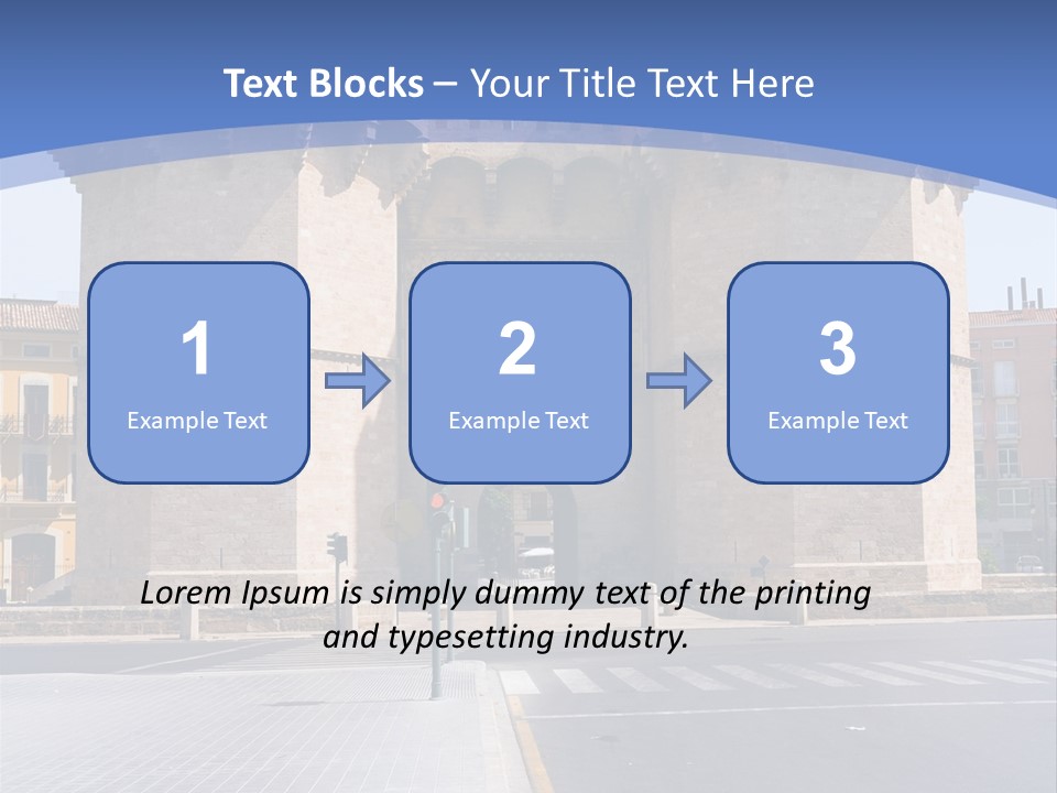 Medieval Twin-Towered Gates Torres De Serranos - Valencia, Spain PowerPoint Template