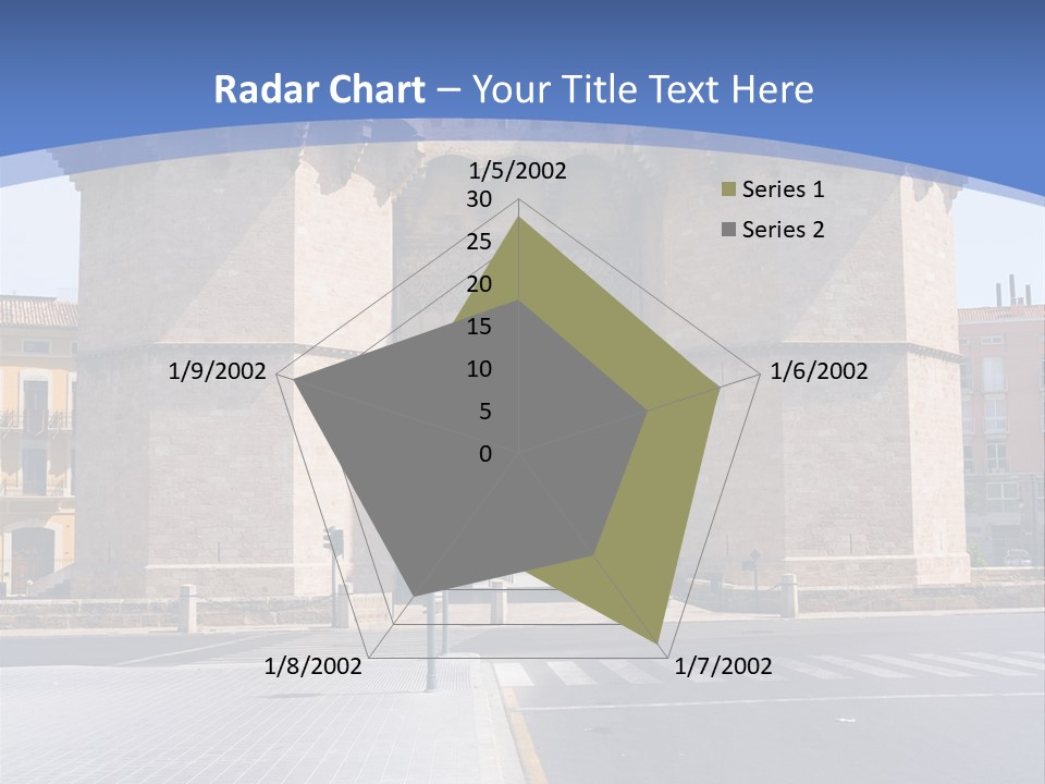 Medieval Twin-Towered Gates Torres De Serranos - Valencia, Spain PowerPoint Template