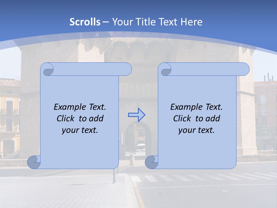 Medieval Twin-Towered Gates Torres De Serranos - Valencia, Spain PowerPoint Template