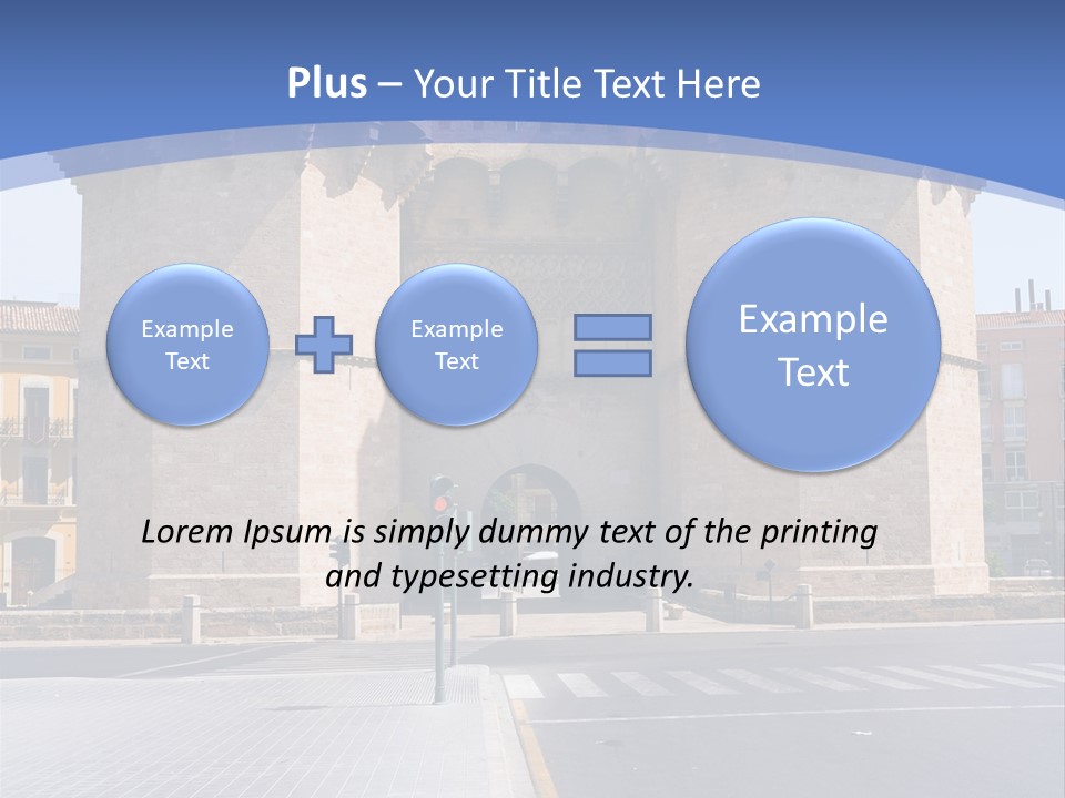 Medieval Twin-Towered Gates Torres De Serranos - Valencia, Spain PowerPoint Template