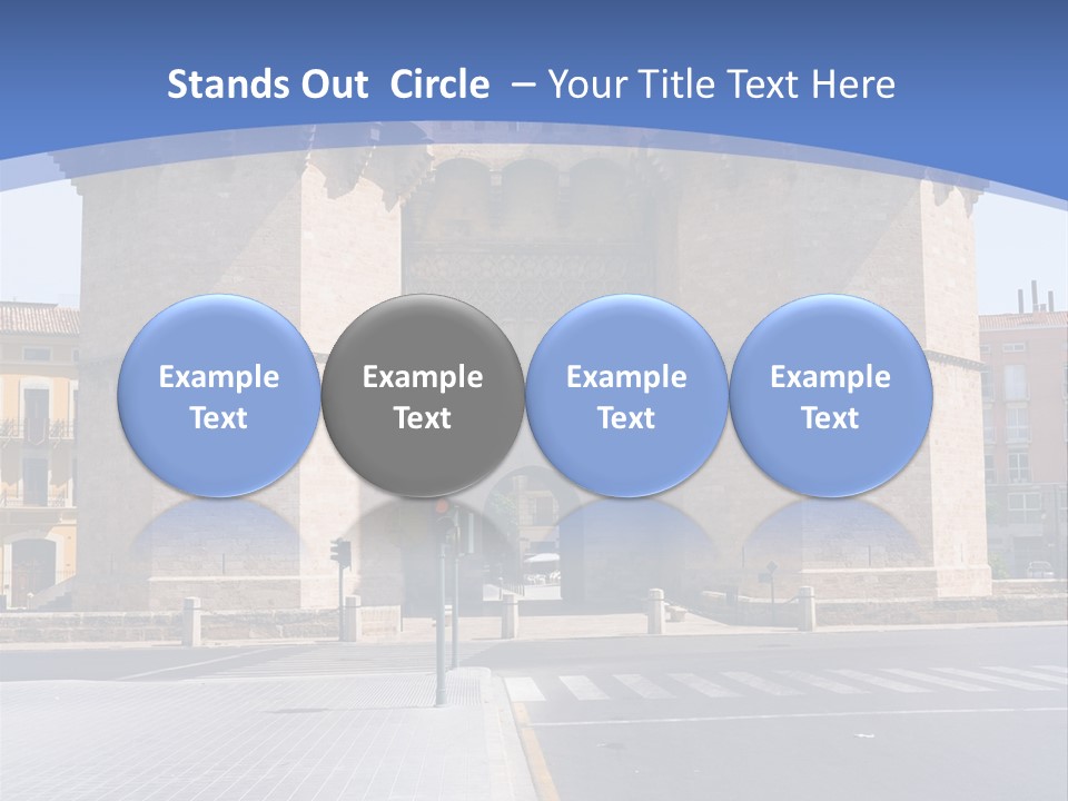 Medieval Twin-Towered Gates Torres De Serranos - Valencia, Spain PowerPoint Template