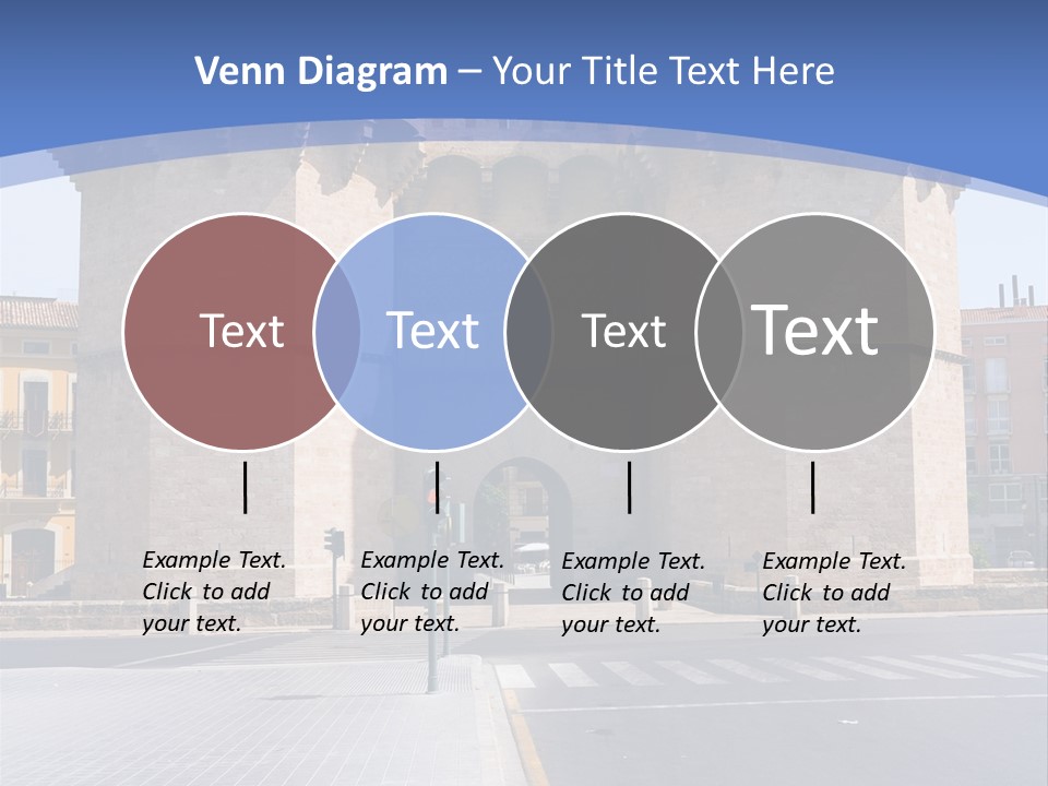 Medieval Twin-Towered Gates Torres De Serranos - Valencia, Spain PowerPoint Template