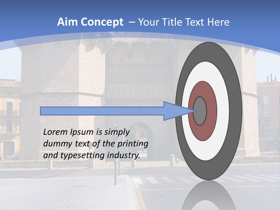 Medieval Twin-Towered Gates Torres De Serranos - Valencia, Spain PowerPoint Template