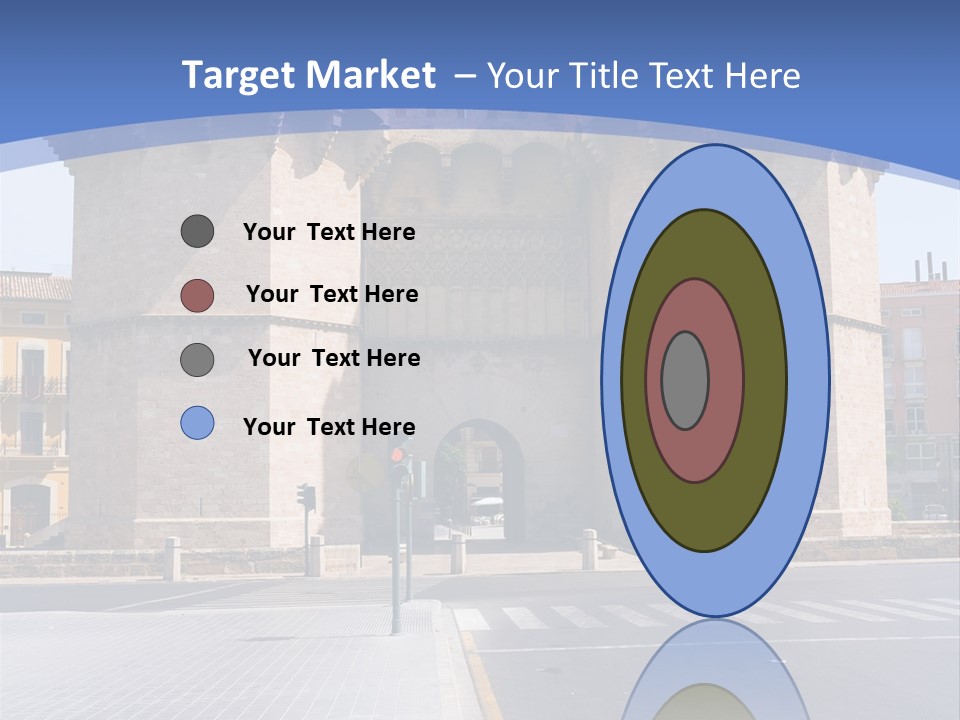 Medieval Twin-Towered Gates Torres De Serranos - Valencia, Spain PowerPoint Template