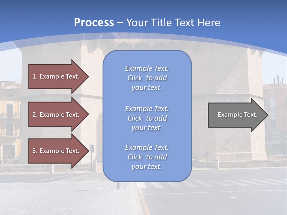 Medieval Twin-Towered Gates Torres De Serranos - Valencia, Spain PowerPoint Template