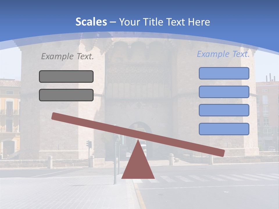 Medieval Twin-Towered Gates Torres De Serranos - Valencia, Spain PowerPoint Template
