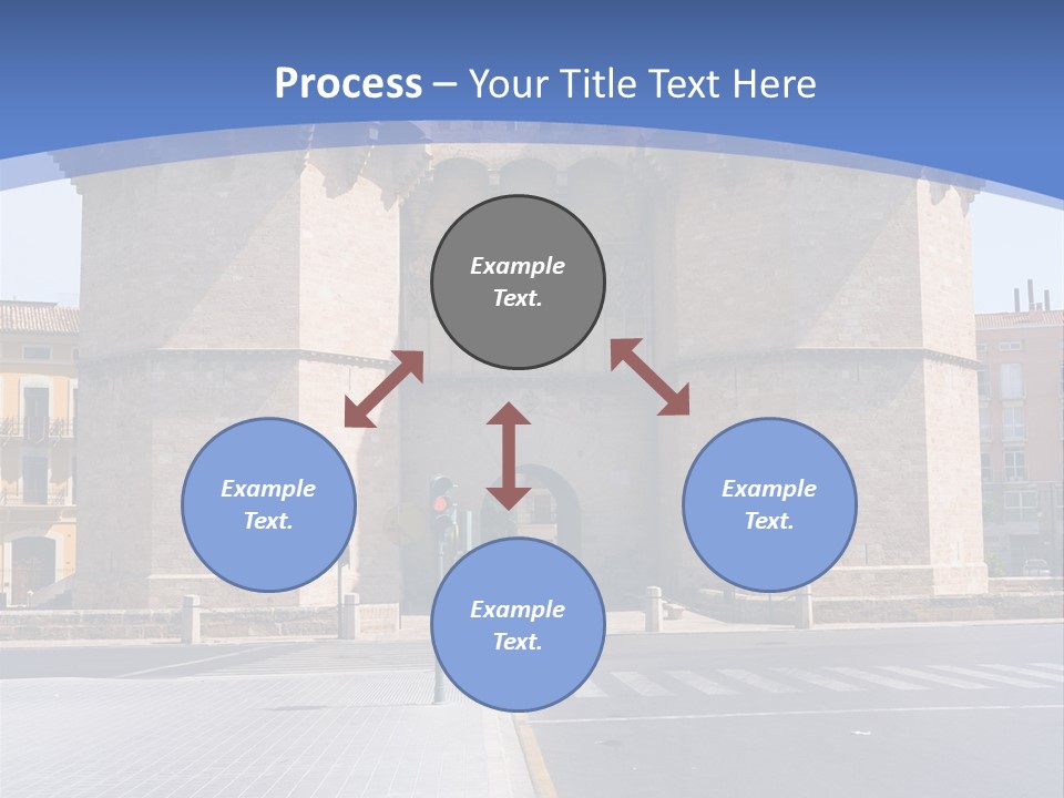 Medieval Twin-Towered Gates Torres De Serranos - Valencia, Spain PowerPoint Template