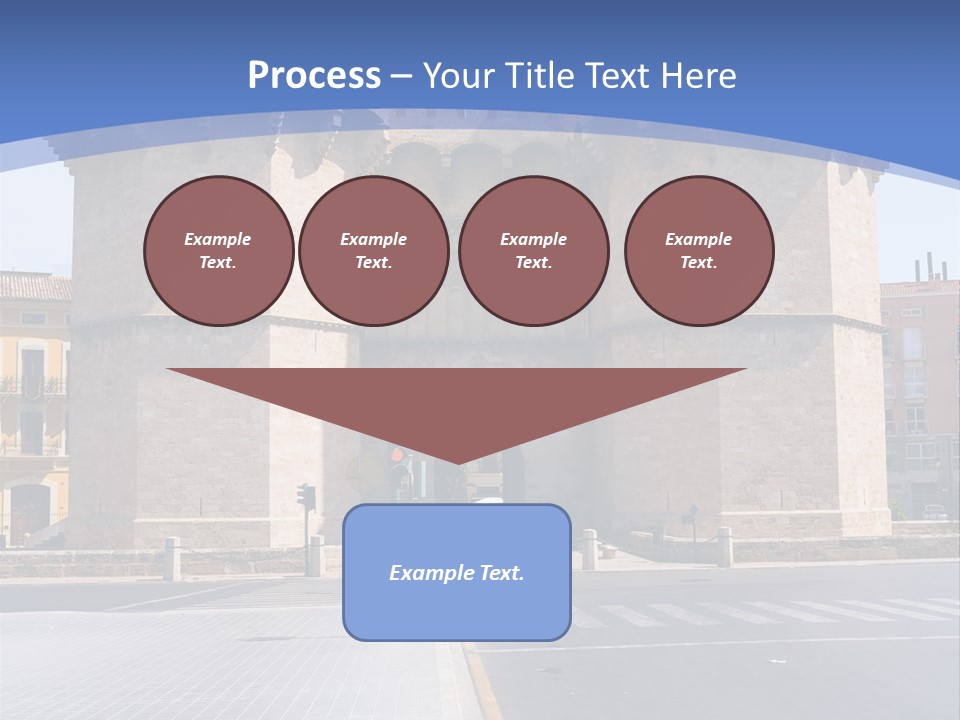 Medieval Twin-Towered Gates Torres De Serranos - Valencia, Spain PowerPoint Template