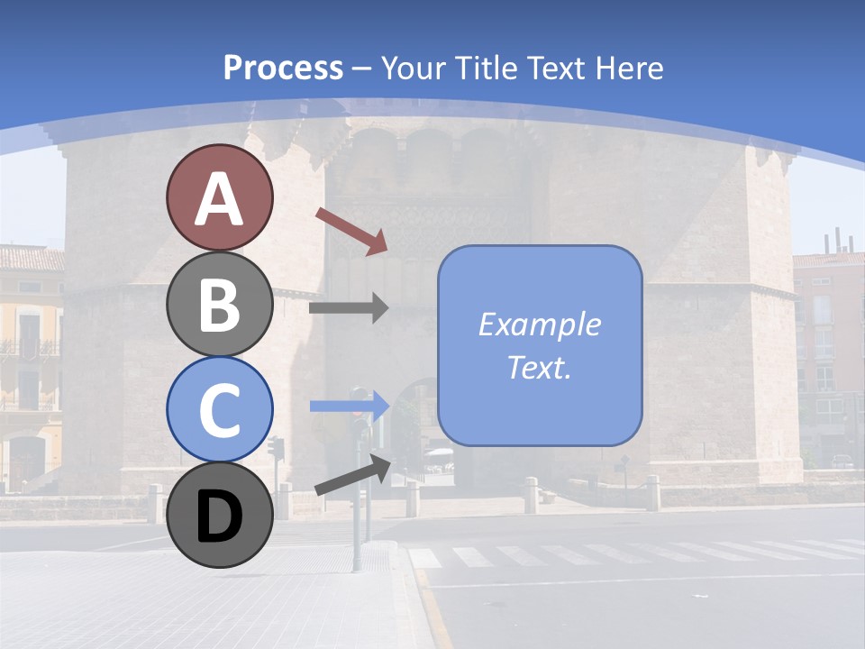 Medieval Twin-Towered Gates Torres De Serranos - Valencia, Spain PowerPoint Template