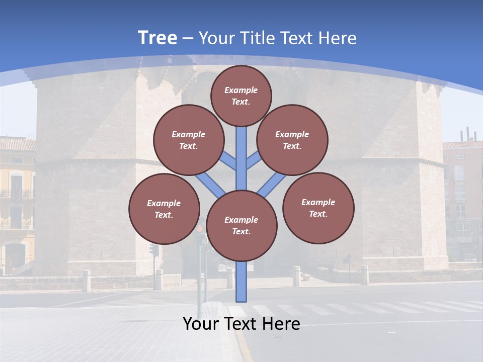 Medieval Twin-Towered Gates Torres De Serranos - Valencia, Spain PowerPoint Template
