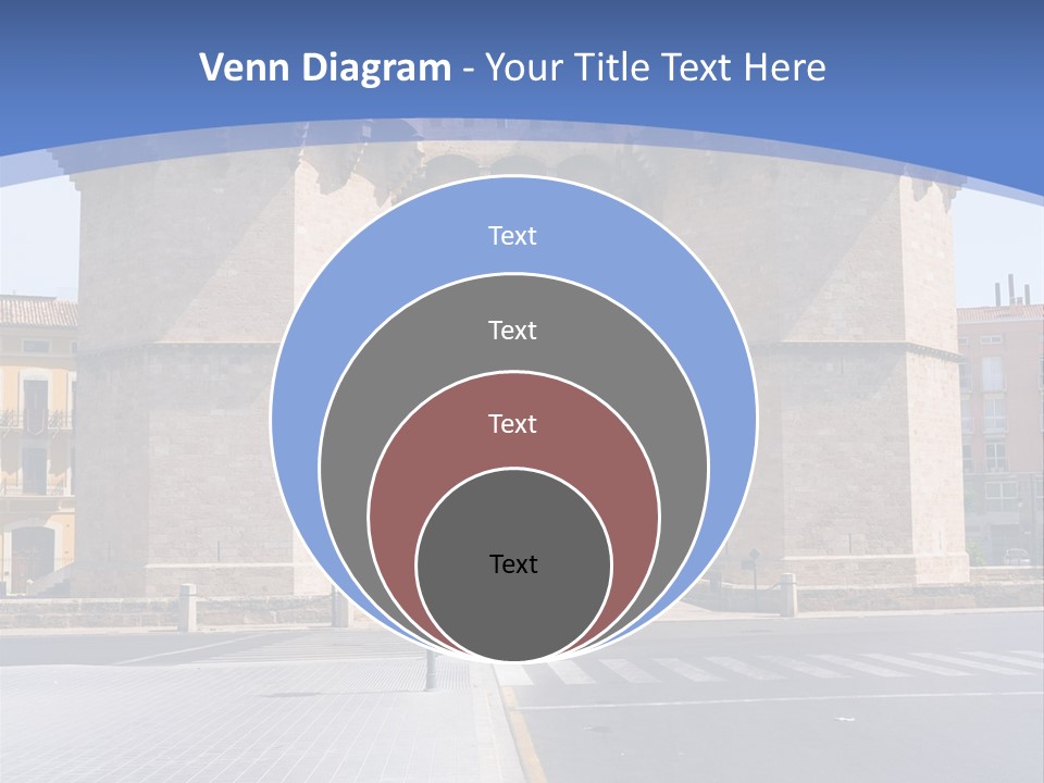 Medieval Twin-Towered Gates Torres De Serranos - Valencia, Spain PowerPoint Template