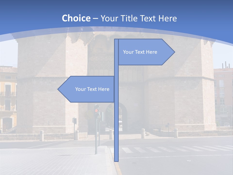 Medieval Twin-Towered Gates Torres De Serranos - Valencia, Spain PowerPoint Template