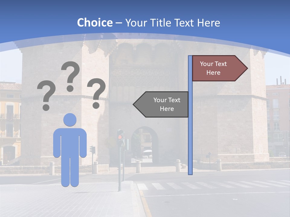 Medieval Twin-Towered Gates Torres De Serranos - Valencia, Spain PowerPoint Template