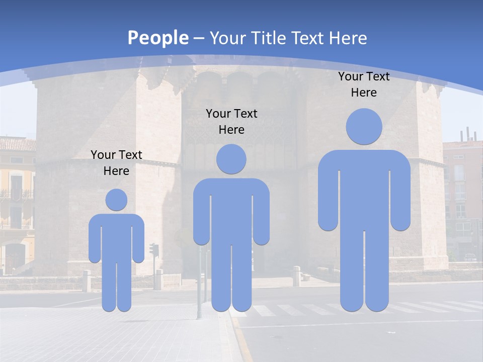 Medieval Twin-Towered Gates Torres De Serranos - Valencia, Spain PowerPoint Template