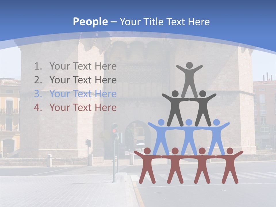 Medieval Twin-Towered Gates Torres De Serranos - Valencia, Spain PowerPoint Template