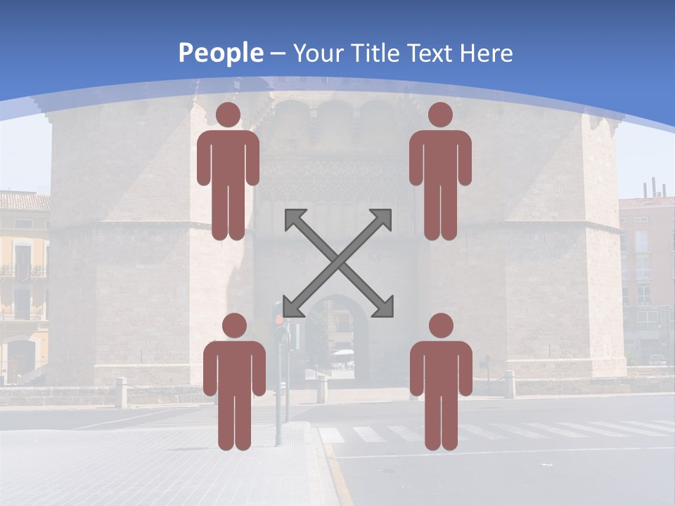 Medieval Twin-Towered Gates Torres De Serranos - Valencia, Spain PowerPoint Template