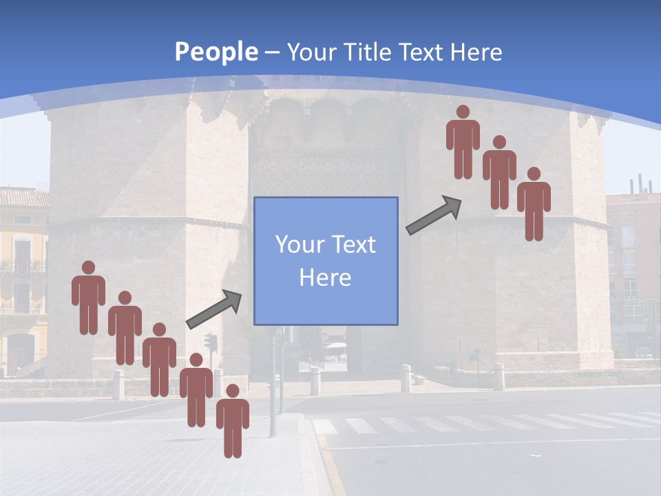 Medieval Twin-Towered Gates Torres De Serranos - Valencia, Spain PowerPoint Template