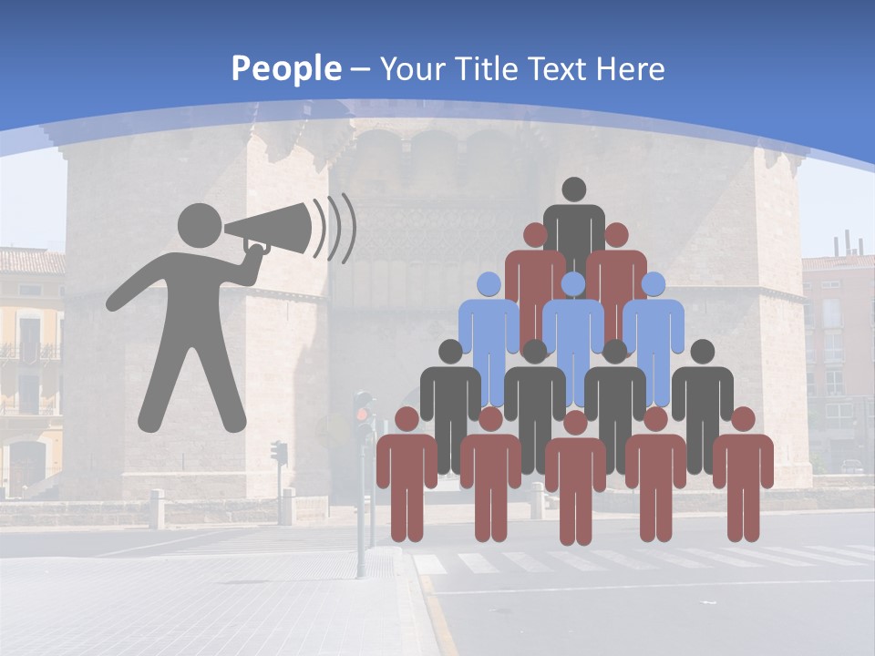 Medieval Twin-Towered Gates Torres De Serranos - Valencia, Spain PowerPoint Template