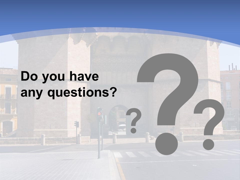 Medieval Twin-Towered Gates Torres De Serranos - Valencia, Spain PowerPoint Template