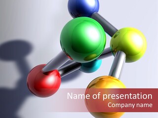 A Group Of Colorful Balls With A Shadow On A White Background PowerPoint Template