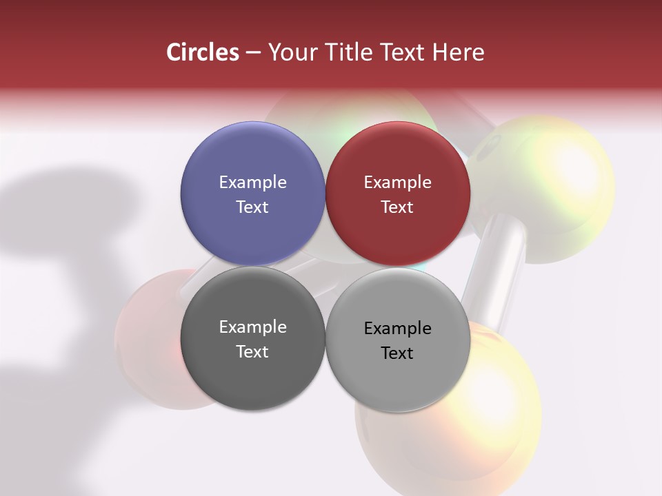 A Group Of Colorful Balls With A Shadow On A White Background PowerPoint Template