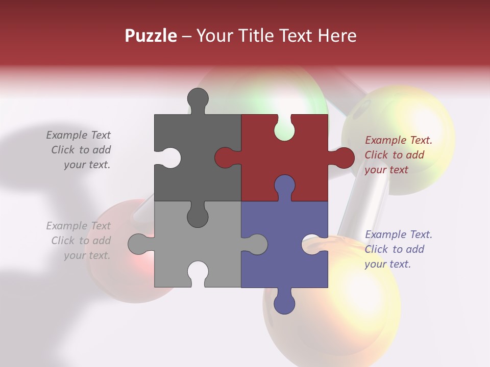 A Group Of Colorful Balls With A Shadow On A White Background PowerPoint Template