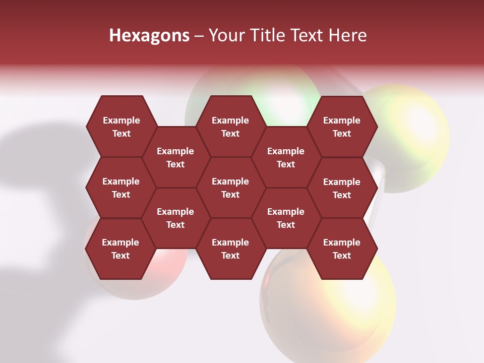 A Group Of Colorful Balls With A Shadow On A White Background PowerPoint Template