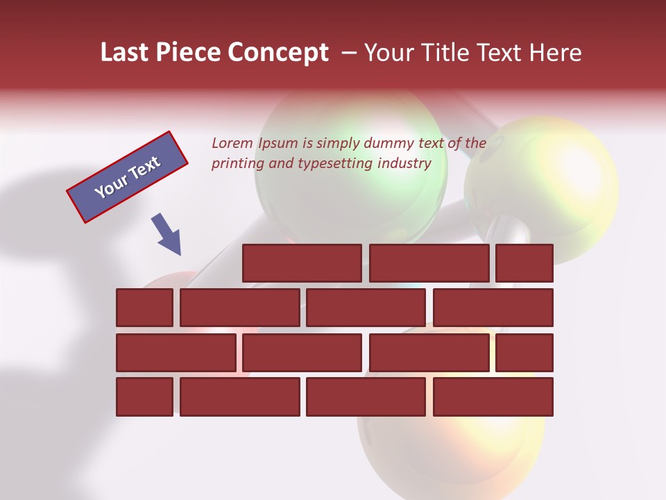 A Group Of Colorful Balls With A Shadow On A White Background PowerPoint Template