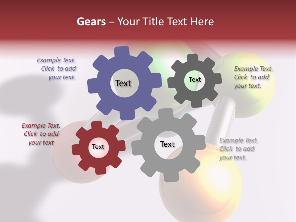 A Group Of Colorful Balls With A Shadow On A White Background PowerPoint Template